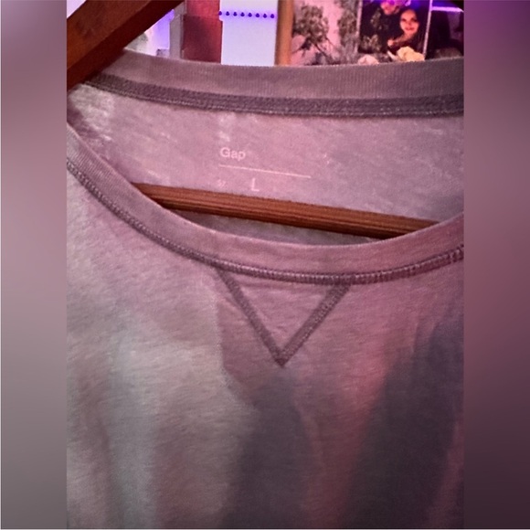 Gap Gray Long Sleeve Shirt size L - Picture 3 of 4